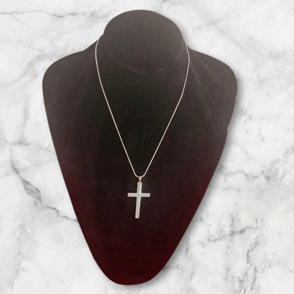 A QPooh's Closet Upcycled '2024' Cross Necklace